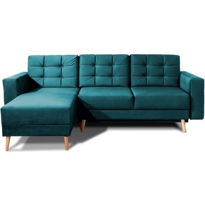 MEUBLORAMA Sofá De Esquina Convertible Hasgard 3 Plazas Verde Oscuro 248x162 Cm – Con Almacenamiento Y Patas De Madera MEUBLORAMA Sofá De Esquina Convertible Hasgard 3 Plazas Verde Oscuro 248x162 Cm – Con Almacenamiento Y Patas De Madera