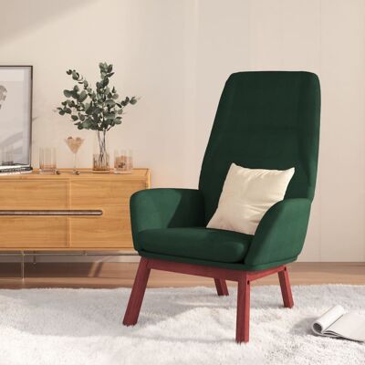 Nova Sillón De Relax De Tela Verde Oscuro Vidaxl Nova Sillón De Relax De Tela Verde Oscuro Vidaxl