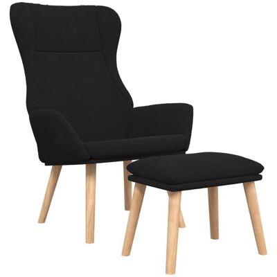 Sillón Relax con Reposapiés vidaXL - Negro Sillón Relax con Reposapiés vidaXL - Negro