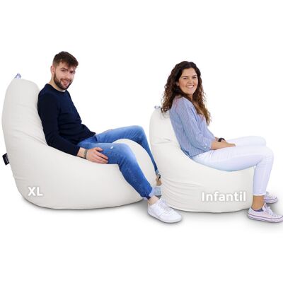 Happers - Puff Pera Relax Polipiel Blanco Xl Happers - Puff Pera Relax Polipiel Blanco Xl