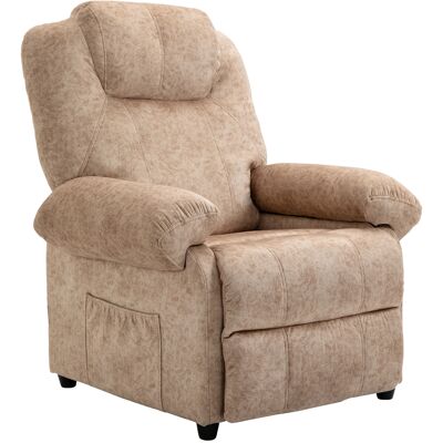 OEM Sillón Relax Reclinable Manual, Sillón Relax De Terciopelo Con Reposabrazos, Reposapiés, Acolchado Grueso, Butaca Reclinable Hasta 135º Para Salón, Dormitorio, Oficina, Beige OEM Sillón Relax Reclinable Manual, Sillón Relax De Terciopelo Con Reposabrazos, Reposapiés, Acolchado Grueso, Butaca Reclinable Hasta 135º Para Salón, Dormitorio, Oficina, Beige