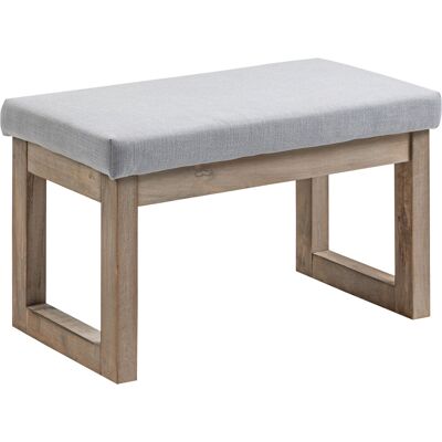 Taburete/reposapiés Irovami De Estilo Escandinavo, 68 Cm X 38 Cm X 42 Cm, Gris Y Natural Taburete/reposapiés Irovami De Estilo Escandinavo, 68 Cm X 38 Cm X 42 Cm, Gris Y Natural