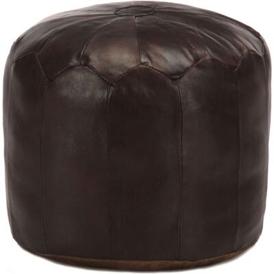 Vidaxl - Puf Marrón Oscuro 40x35 Cm Cuero Auténtico De Cabra Vidaxl - Puf Marrón Oscuro 40x35 Cm Cuero Auténtico De Cabra