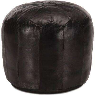 Puf Negro 40x35 Cm Cuero Genuino De Cabra Vidaxl Puf Negro 40x35 Cm Cuero Genuino De Cabra Vidaxl
