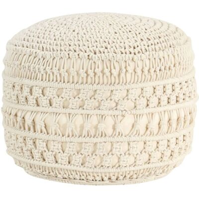 Puf De Macramé Hecho A Mano Algodón 45x30 Cm Vidaxl Puf De Macramé Hecho A Mano Algodón 45x30 Cm Vidaxl