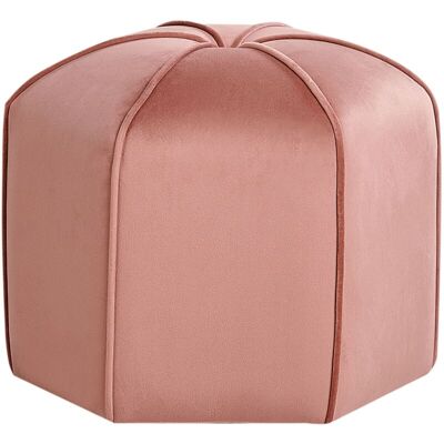 Beliani Wishek Puf Moderno Rosa de Terciopelo - Puf Beliani Wishek Puf Moderno Rosa de Terciopelo - Puf
