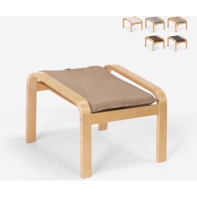 AHD AMAZING HOME DESIGN Reposapiés Puf Sillón Sofá Salón Madera Diseño Escandinavo Sylt - Beige AHD AMAZING HOME DESIGN Reposapiés Puf Sillón Sofá Salón Madera Diseño Escandinavo Sylt - Beige