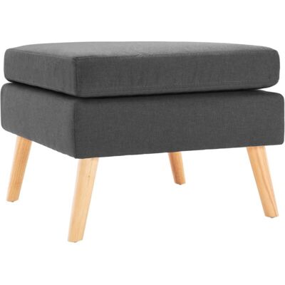 Taburete De Tela Gris Oscuro Vidaxl Taburete De Tela Gris Oscuro Vidaxl