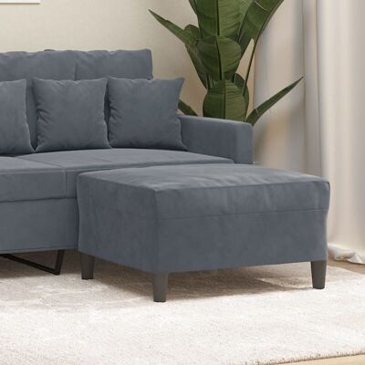 Reposapiés De Terciopelo Gris Oscuro 70x55x41 Cm Vidaxl Reposapiés De Terciopelo Gris Oscuro 70x55x41 Cm Vidaxl