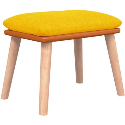 Reposapiés Tela Y Cuero Sintético Amarillo Mostaza 45x29,5x35cm Vidaxl Reposapiés Tela Y Cuero Sintético Amarillo Mostaza 45x29,5x35cm Vidaxl
