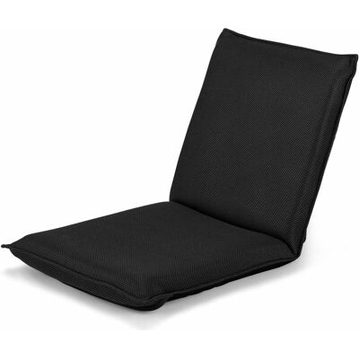 Costway - Silla Plegable De Suelo, Silla Relax, Silla De Piso Con Respaldo Ajustable De 6 Posiciones (negro) Costway - Silla Plegable De Suelo, Silla Relax, Silla De Piso Con Respaldo Ajustable De 6 Posiciones (negro)