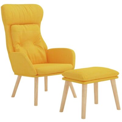 VIDAXL Sillón de relax con taburete - Asiento cómodo VIDAXL Sillón de relax con taburete - Asiento cómodo