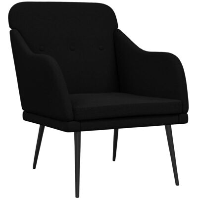 sillón de tela negro vidaXL - 63x76x80 cm sillón de tela negro vidaXL - 63x76x80 cm
