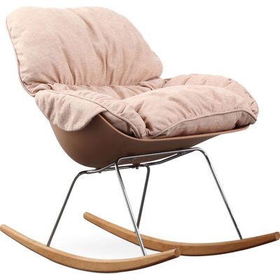 PRIVATEFLOOR Sillón Mecedora Acolchada - Diseño Escandinavo - Ruma PRIVATEFLOOR Sillón Mecedora Acolchada - Diseño Escandinavo - Ruma