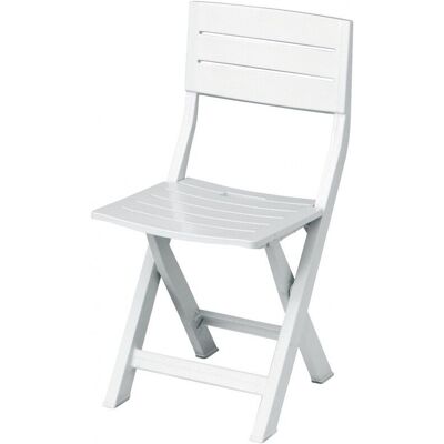 Capaldo - Sillón De Resina A Prueba De Golpes Plegable Blanco Capaldo - Sillón De Resina A Prueba De Golpes Plegable Blanco