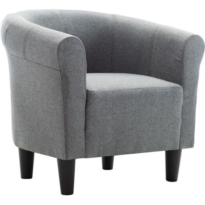 Sillón De Tela Gris Claro Vidaxl Sillón De Tela Gris Claro Vidaxl