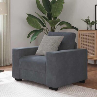Sillón De Terciopelo Gris Oscuro 60 Cm Vidaxl Sillón De Terciopelo Gris Oscuro 60 Cm Vidaxl
