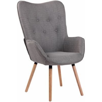 CLP Sillón Nórdico Ashford Tapizado En Tela Gris Natural CLP Sillón Nórdico Ashford Tapizado En Tela Gris Natural