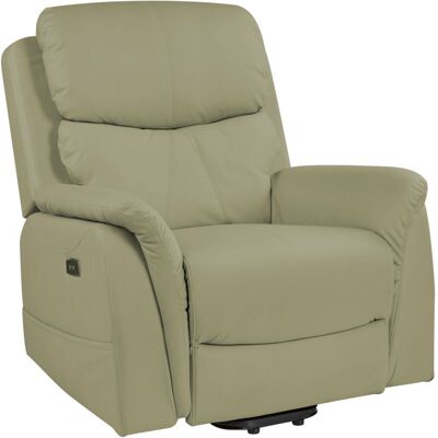 BELIANI Sillón Reclinable Elevable Eléctrico De Tela Con Función De Masaje Verde Glorie BELIANI Sillón Reclinable Elevable Eléctrico De Tela Con Función De Masaje Verde Glorie