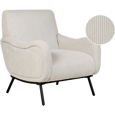 Beliani Sillón Gris Claro Estilo Retro - Sillón Beliani Sillón Gris Claro Estilo Retro - Sillón