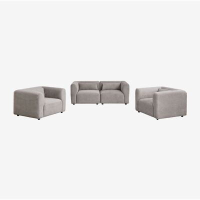 Sklum - Conjunto De Salón Con Sofá Modular De 2 Piezas Y 2 Sillones Fogler Sklum - Conjunto De Salón Con Sofá Modular De 2 Piezas Y 2 Sillones Fogler
