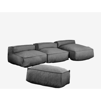 Sofá Modular Chaise Longue De 3 Piezas Y Puff Dojans Sklum Sofá Modular Chaise Longue De 3 Piezas Y Puff Dojans Sklum
