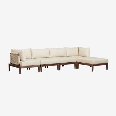 Sklum Conjunto Modular de Sofá de Jardín - Beige Crema Sklum Conjunto Modular de Sofá de Jardín - Beige Crema