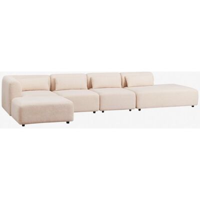 Sklum - Sofá Modular Esquinero De 4 Piezas Con Diván Derecho Y Puff Fogler Sklum - Sofá Modular Esquinero De 4 Piezas Con Diván Derecho Y Puff Fogler
