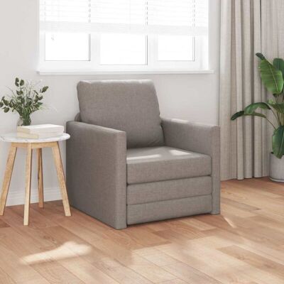 Sofá Cama Con Cojín Taupé 74 X 77 X 81 Cm Tela Vidaxl Sofá Cama Con Cojín Taupé 74 X 77 X 81 Cm Tela Vidaxl