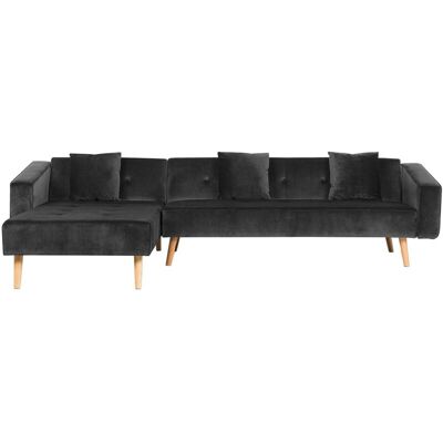 Sofá cama de esquina Beliani con 3 almohadas - Sofá cama esquina Sofá cama de esquina Beliani con 3 almohadas - Sofá cama esquina