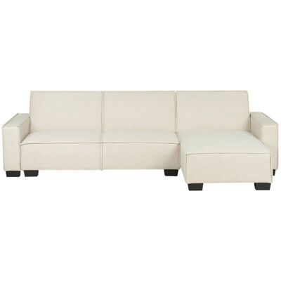Sofá Esquina Cama Beige Tela - Sofá Esquina Cama Sofá Esquina Cama Beige Tela - Sofá Esquina Cama