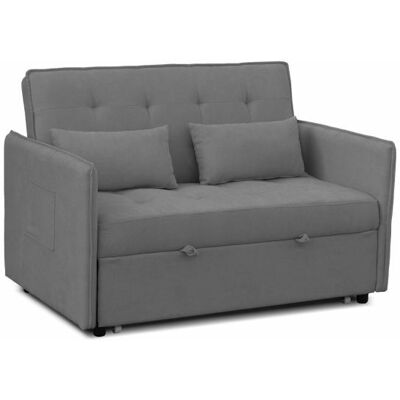 Sofá cama Nasya Gris Duehome Versátil Sofá cama Nasya Gris Duehome Versátil
