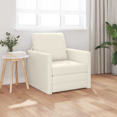 Sofá Cama De Piso Con Cojín Crema 74 X 77 X 81 Cm Terciopelo Vidaxl Sofá Cama De Piso Con Cojín Crema 74 X 77 X 81 Cm Terciopelo Vidaxl