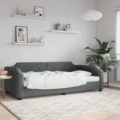 Sofá Cama Sin Colchón Tela Gris Oscuro 80x200 Cm Vidaxl Sofá Cama Sin Colchón Tela Gris Oscuro 80x200 Cm Vidaxl