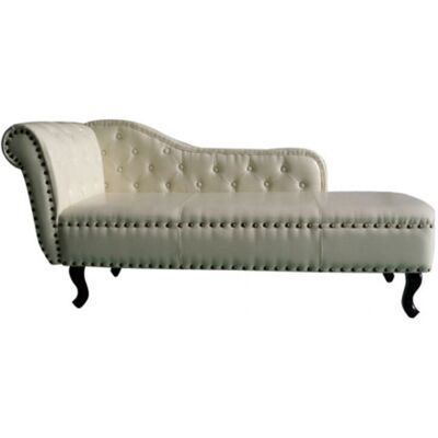 HelloShop26 - Sofá chaise longue crema Chesterfield - Crema - Sofa HelloShop26 - Sofá chaise longue crema Chesterfield - Crema - Sofa