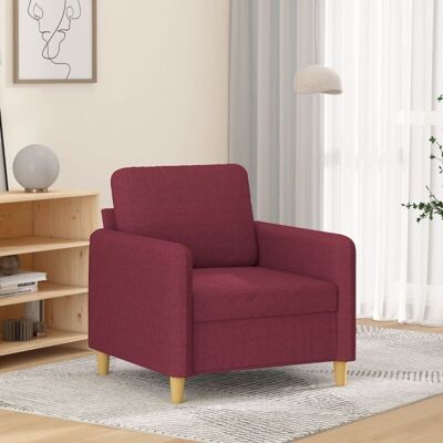 Sillón De Tela Rojo Tinto 60 Cm Vidaxl Sillón De Tela Rojo Tinto 60 Cm Vidaxl