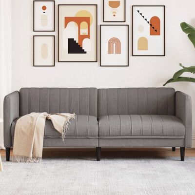 Sofá De 3 Plazas Tela Gris Taupe Vidaxl Sofá De 3 Plazas Tela Gris Taupe Vidaxl