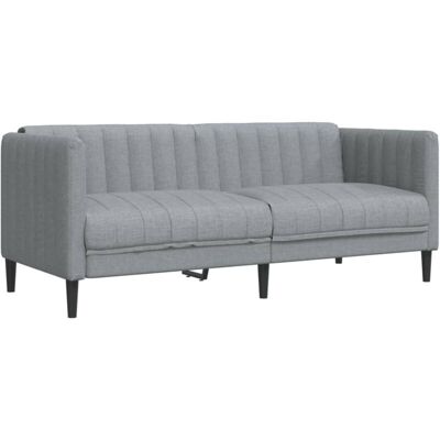 Sofá De 2 Plazas Tela Gris Claro Vidaxl Sofá De 2 Plazas Tela Gris Claro Vidaxl
