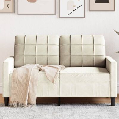 Sofá De 2 Plazas Terciopelo Color Crema 120 Cm Vidaxl Sofá De 2 Plazas Terciopelo Color Crema 120 Cm Vidaxl
