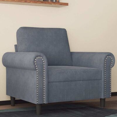 Sillón De Terciopelo Gris Oscuro 60 Cm Vidaxl Sillón De Terciopelo Gris Oscuro 60 Cm Vidaxl