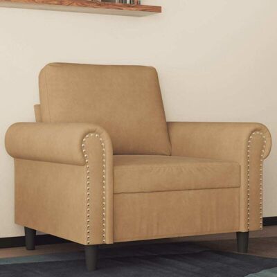 Sillón De Terciopelo Marrón 60 Cm Vidaxl Sillón De Terciopelo Marrón 60 Cm Vidaxl
