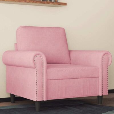 Sillón de Terciopelo Rosa VidaXL Sillón de Terciopelo Rosa VidaXL