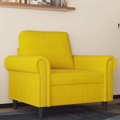 Sillón De Terciopelo Amarillo 60 Cm Vidaxl Sillón De Terciopelo Amarillo 60 Cm Vidaxl
