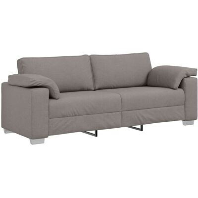 Sofá Taupé 219 X 77 X 82 Cm Tela Vidaxl Sofá Taupé 219 X 77 X 82 Cm Tela Vidaxl