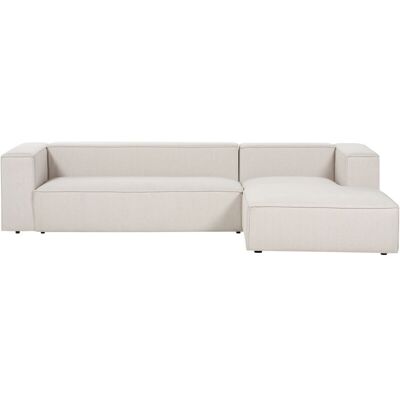 Beliani VERNON Tejido Beige Claro Sofá de 3 Plazas - Sofá Beliani VERNON Tejido Beige Claro Sofá de 3 Plazas - Sofá