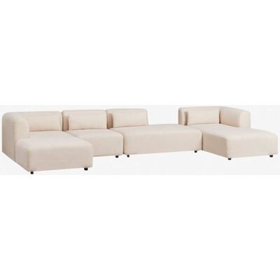 Sklum - Sofá Modular Chaise Longue Derecho De 4 Piezas Con Diván Y Puff Fogler Sklum - Sofá Modular Chaise Longue Derecho De 4 Piezas Con Diván Y Puff Fogler