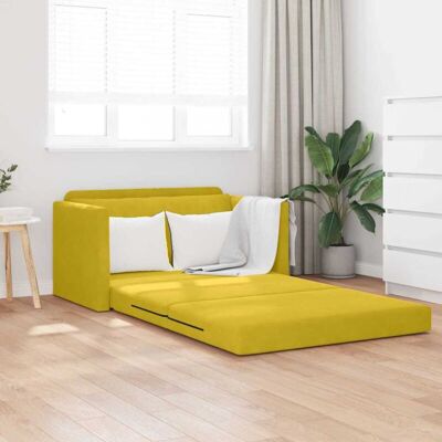 Sofá Cama Amarillo Girasol 124 X 204 X 61 Cm Terciopelo Vidaxl Sofá Cama Amarillo Girasol 124 X 204 X 61 Cm Terciopelo Vidaxl
