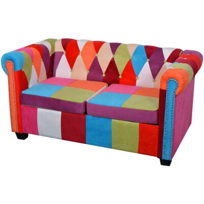 Vidaxl - Sofá Chesterfield De 2 Plazas Tela Vidaxl - Sofá Chesterfield De 2 Plazas Tela