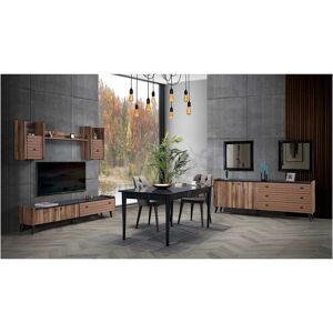 Azura Home Design - Comedor Completo Tar Con 4 Sillas Madera Y Efecto Marmol Negro Azura Home Design - Comedor Completo Tar Con 4 Sillas Madera Y Efecto Marmol Negro