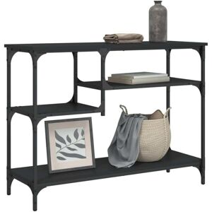 Mesa Consola Con Estantes Negro 100x35x75 Cm Vidaxl Mesa Consola Con Estantes Negro 100x35x75 Cm Vidaxl